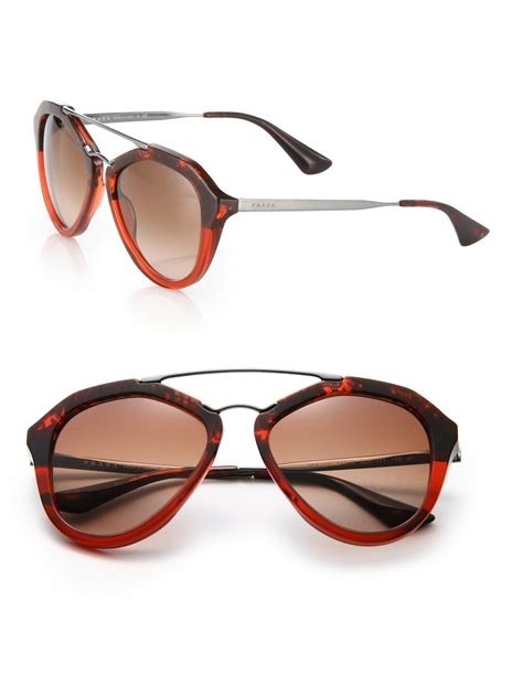 prada oversized round sunglasses|prada sunglasses tortoiseshell.